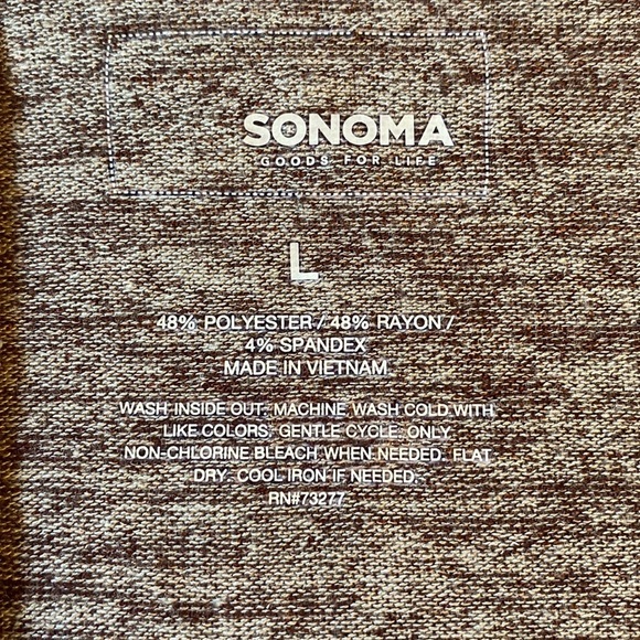 Sonoma Women’s Hoodie Cardigan Jacket SOFT sz L Wine Heather NWOT - Picture 5 of 5